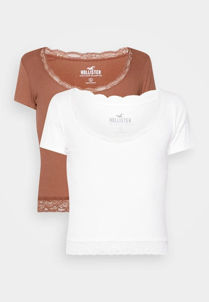 Discount 😀 Hollister Co. BABY TEE 2-PACK - Print T-shirt - Bright White 😀 - Image 6