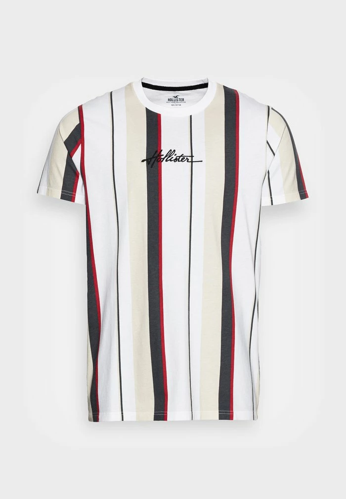 New โค๏ธ Hollister Co. STORE STRIPES CREW - Print T-shirt - White ๐ - Image 4