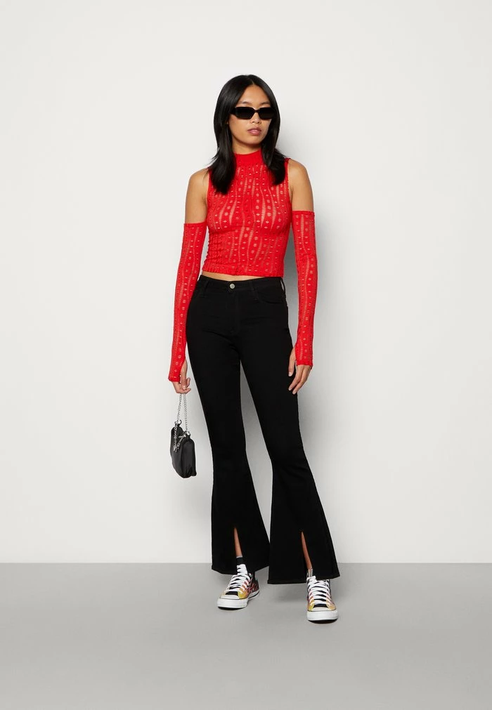 Cheapest ๐ Hollister Co. High Rise Front Slit Flare - Bootcut ๐ Jeans - Black โค๏ธ - Image 2