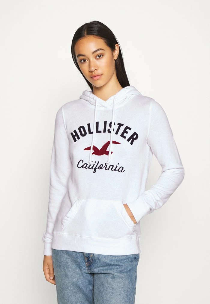 Best Sale โ Hollister Co. TERRY TECH CORE - Hoodie - White ๐