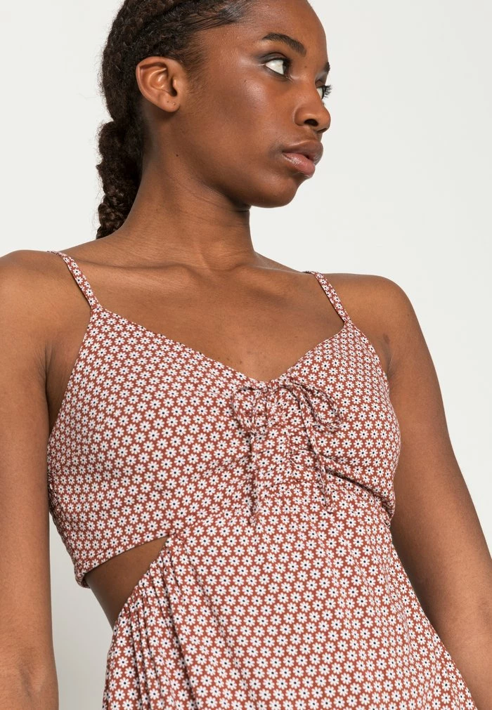 Discount ๐คฉ Hollister Co. WOVEN SIDE CUTOUT ๐ DRESS - Day ๐ DRESS - Brown ๐ - Image 5