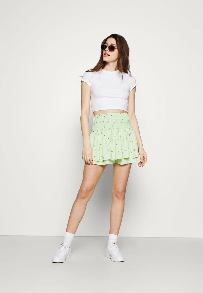 Hot Sale ๐ Hollister Co. FLIRTY SMOCKED SKORT - Mini ๐ Skirt - Green ๐ - Image 2