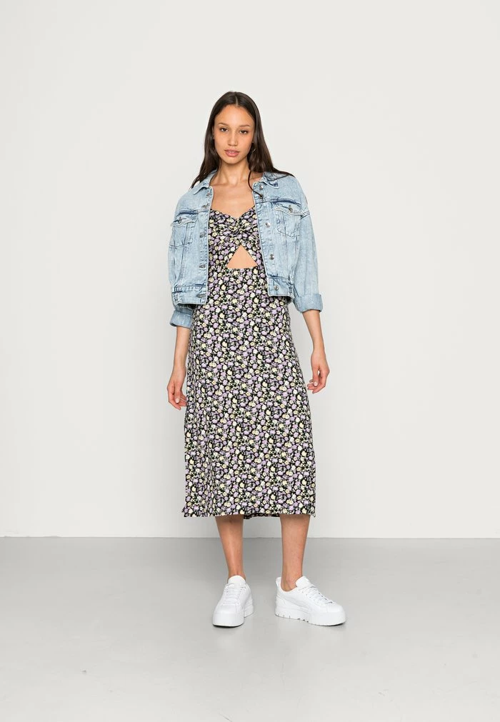 Buy 🎁 Hollister Co. CHAIN MIDI 👗 DRESS - Jersey 👗 DRESS - Black ⌛ - Image 2