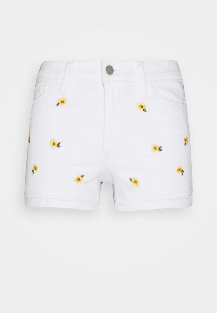 Buy ๐คฉ Hollister Co. CLEAN DAISY ROLL - Denim Shorts - White ๐ - Image 5
