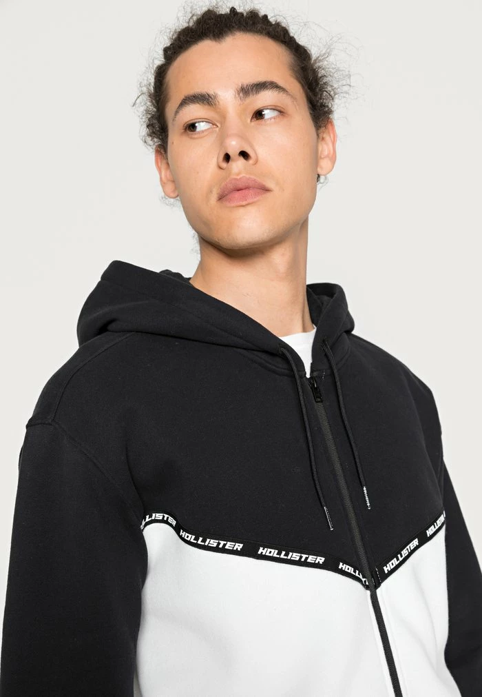 Deals โญ Hollister Co. LEVEL UP TAPE - Zip-up Sweatshirt - White/black โค๏ธ - Image 5