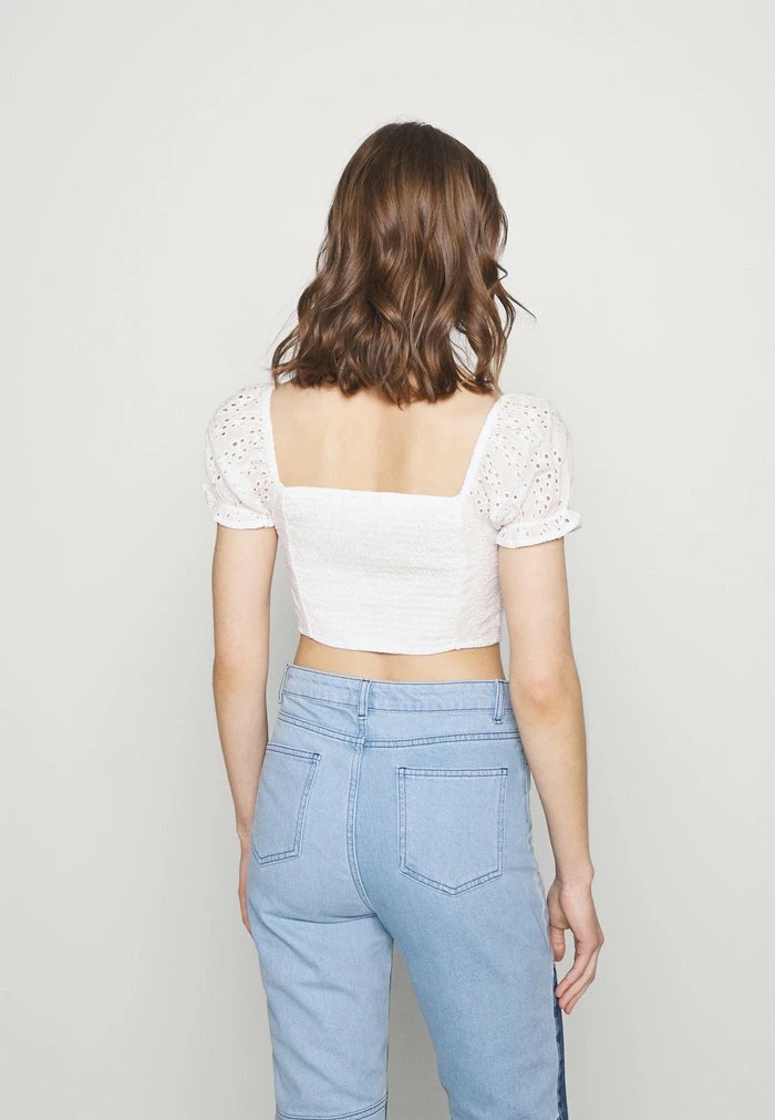 Outlet ๐งจ Hollister Co. CINCH TIE - Blouse - White Eyelet โ - Image 3