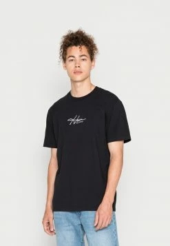 Cheap 😀 Hollister Co. RELAXED FIT UNISEX - Print T-shirt - Black ❤️