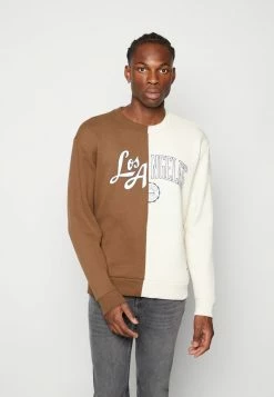 Promo ๐ Hollister Co. RELAXED FIT VINTAGE BASICS CREW - Sweatshirt - Tan โค๏ธ