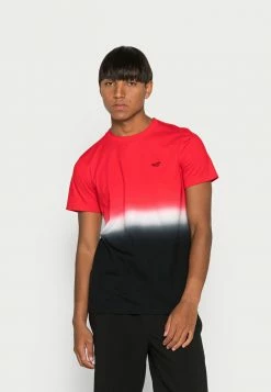 Outlet ❤️ Hollister Co. CREW OMBRE - Print T-shirt - Red/white/black Ombre 💯