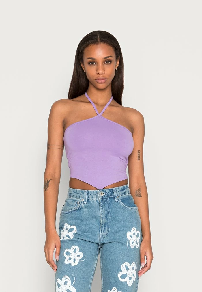 Deals ❤️ Hollister Co. BARE POINT HALTER - Top - Chalk Violet 🤩