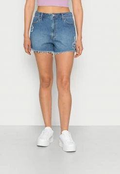 Outlet 👍 Hollister Co. CHAIN UHR MOM CEMENT - Denim Shorts - Cement 🛒