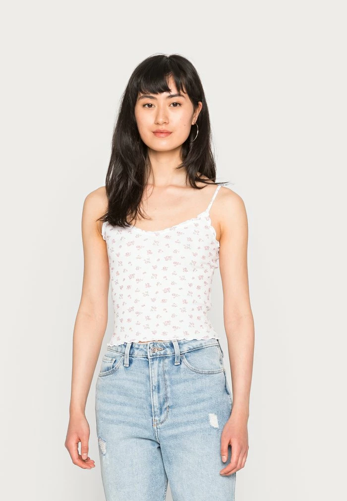 Cheap 👏 Hollister Co. LETTUCE CAMI 3 PACK - Top - White Ground/pink Ground/black 💯 - Image 2