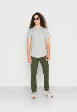 Cheap 🧨 Hollister Co. CURVED HEM 7 Pack - Basic T-shirt - White/blue/green|black/orange/light Blue/bordeaux ⭐