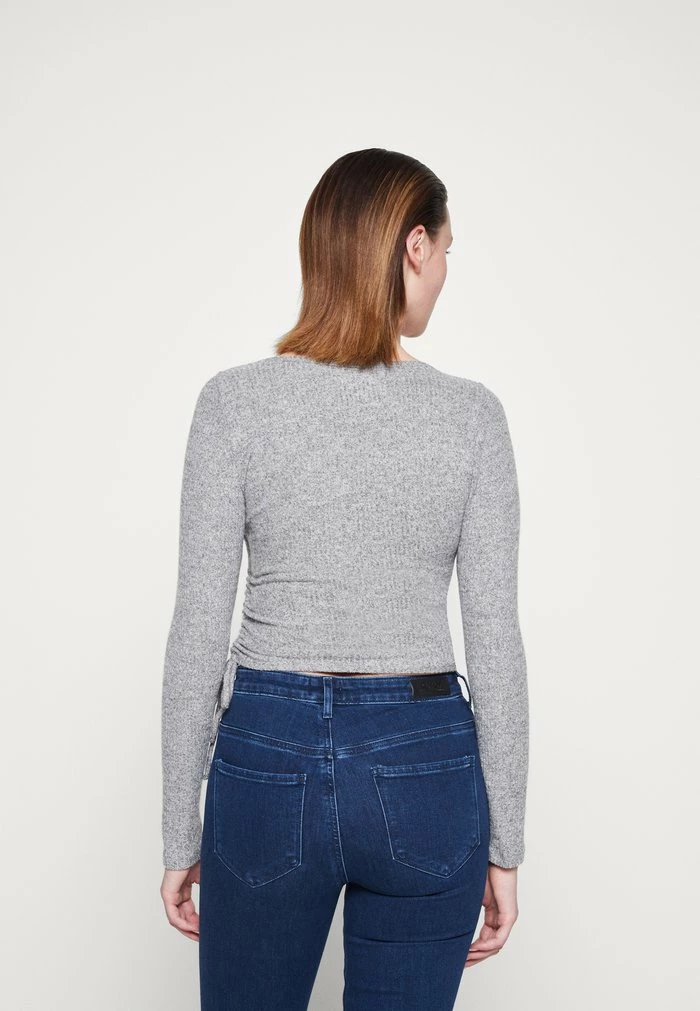 Cheapest ๐ Hollister Co. COZY CORE WRAP SIDE CINCH - Long Sleeved Top - Vendor Grey ๐งจ - Image 3