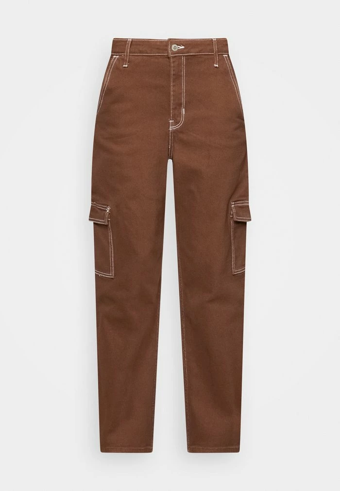 Buy ๐ Hollister Co. CARGO DAD ULTRA HIGH RISE - Relaxed Fit ๐ Jeans - Brown โญ - Image 5