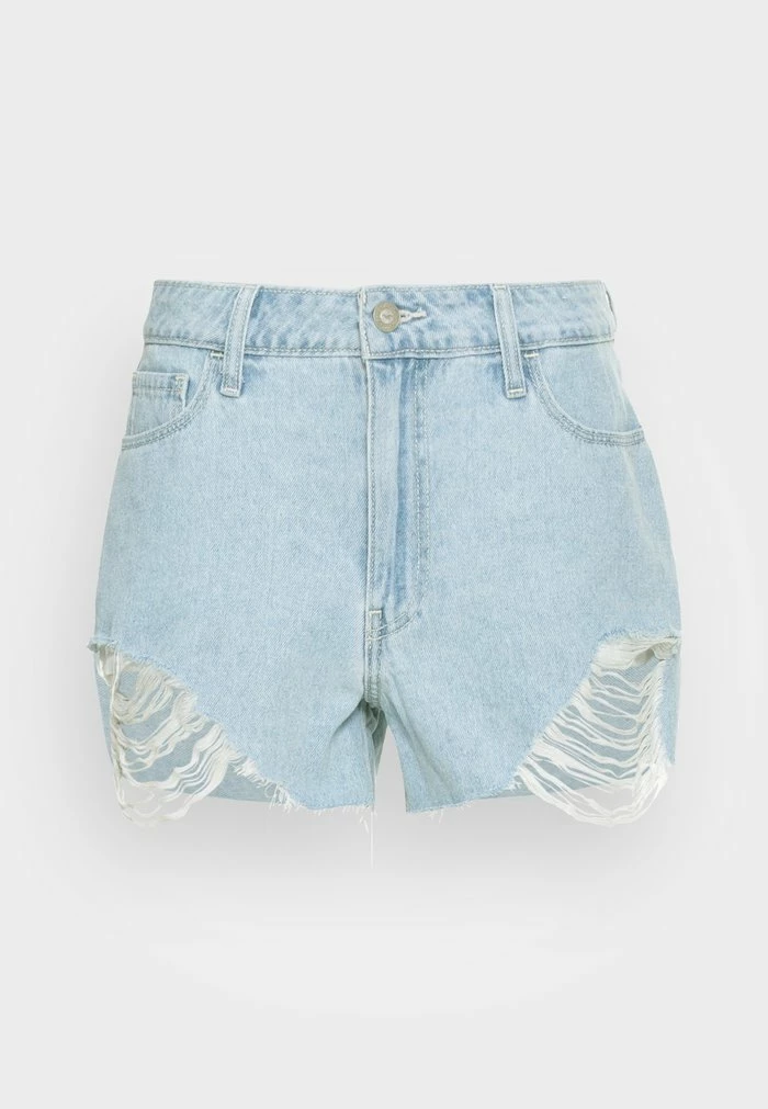 Best Sale โค๏ธ Hollister Co. CHAIN 80S MOM SUPER LIGHT SHARK - Denim Shorts - Light Blue ๐งจ - Image 4