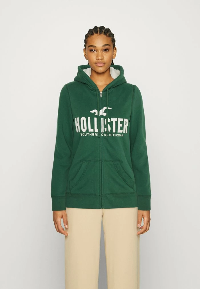 Promo ๐งจ Hollister Co. TECH CORE - Zip-up Sweatshirt - Pineneedle โ