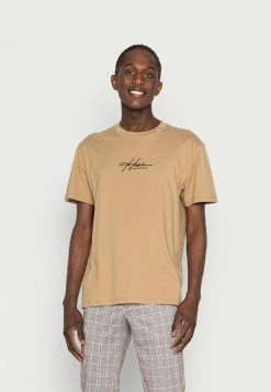 Best Sale ✨ Hollister Co. RELAXED FIT UNISEX - Print T-shirt - Tan 🔔