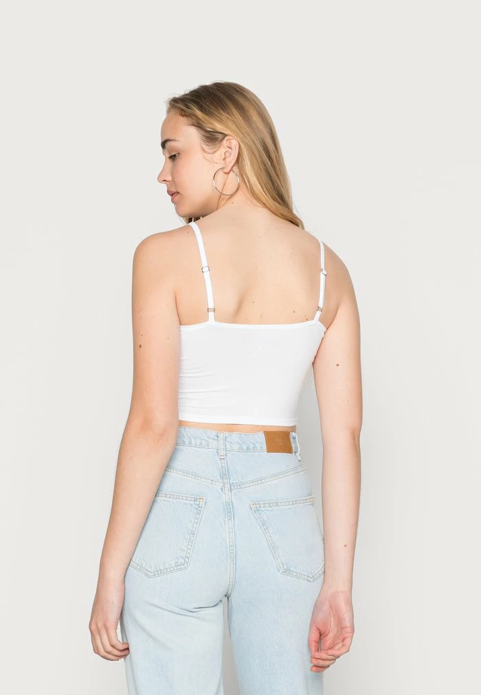 Discount ๐ Hollister Co. BARE RUCHED BUST SEAMED WAIST - Top - Bright White ๐ฅฐ - Image 3