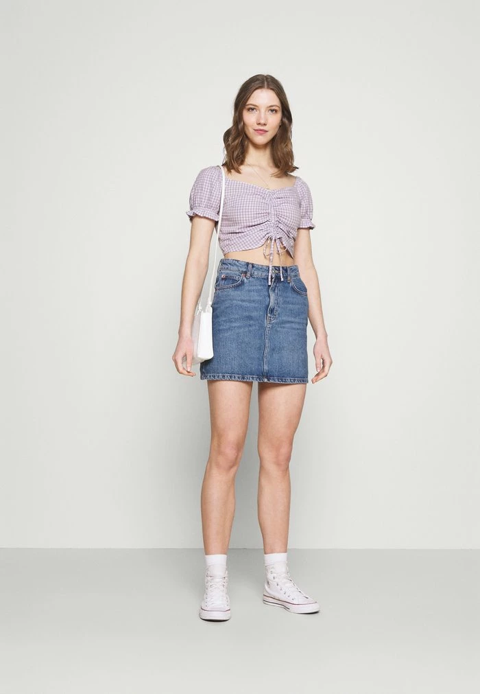 Wholesale ⭐ Hollister Co. CINCH TIE - Blouse - White/purple ???? 4 Wholesale ⭐ Hollister Co. CINCH TIE - Blouse - White/purple ???? - Image 2