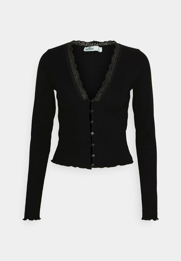 Coupon ๐ฏ Hollister Co. FASHION VEE BUTTON THRU - Long Sleeved Top - Black ๐ฅฐ - Image 5