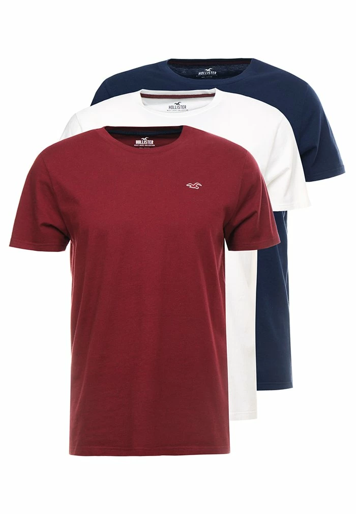 Coupon 🤩 Hollister Co. 3 PACK - Print T-shirt - White/burgundy/navy 😀 - Image 4