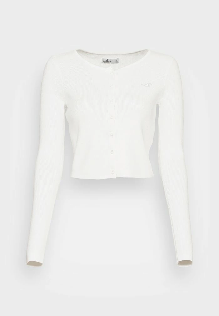 Promo ๐ฅ Hollister Co. ICON CROP CARDIGAN SOLIDS - Cardigan - White ๐ - Image 4