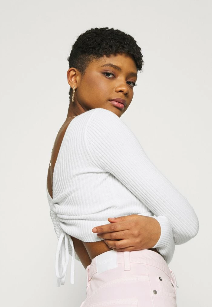 Best Pirce ๐ Hollister Co. SLIM CINCH FRONT N BACK - Jumper - White ๐ - Image 4