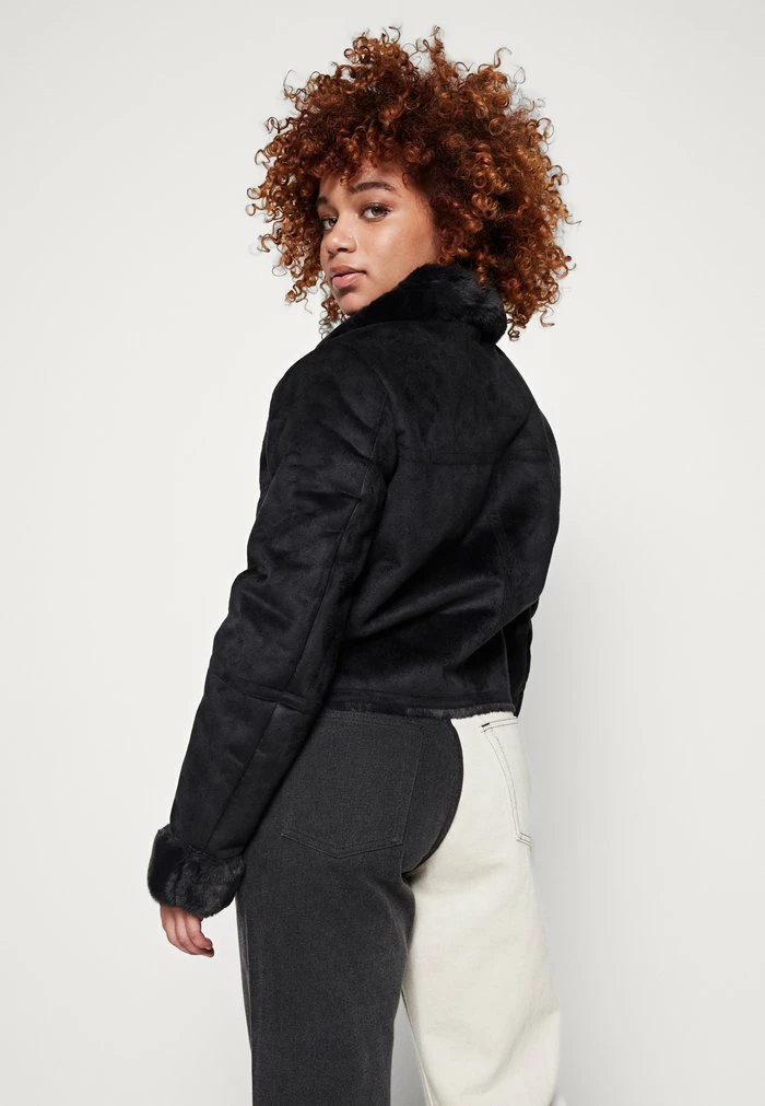 Flash Sale ❤️ Hollister Co. COZY BIKER - Light Jacket - Black Beauty 🔥 - Image 3