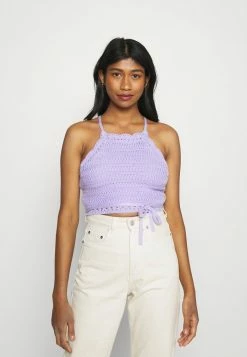 Best reviews of ๐ Hollister Co. BARE CROCHET HIGHNECK - Top - Lavender ๐