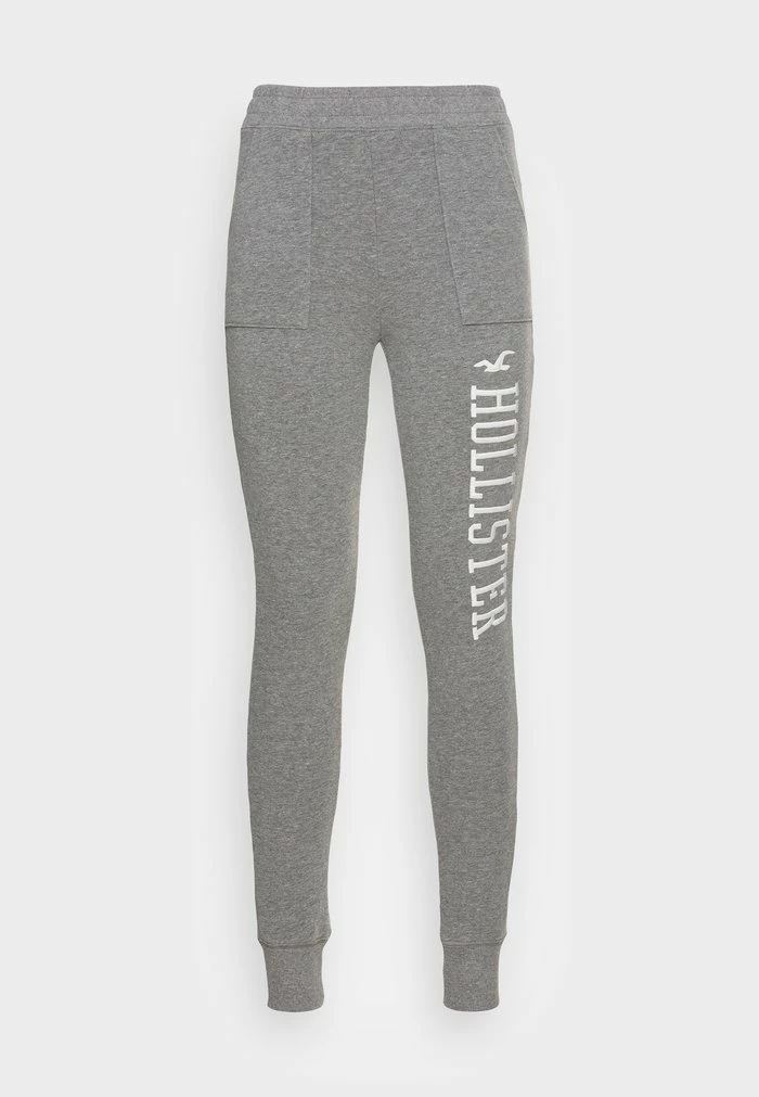 Hot Sale ๐ Hollister Co. LOGO FLEGGING - Tracksuit Bottoms - Grey ๐งจ - Image 4
