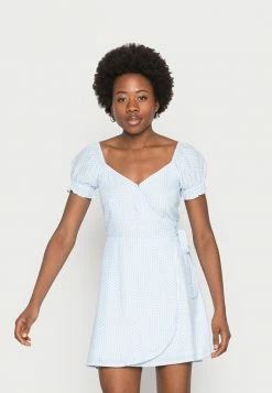 Best Sale 😍 Hollister Co. BEST IS BACK WOVEN WRAP 👗 DRESS - Day 👗 DRESS - Blue Pattern 🤩