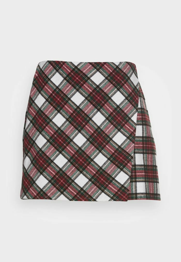 Best deal ๐ Hollister Co. PLAID STRUCTURED ๐ SKIRT - Mini ๐ SKIRT - White/red Plaid ๐ - Image 4