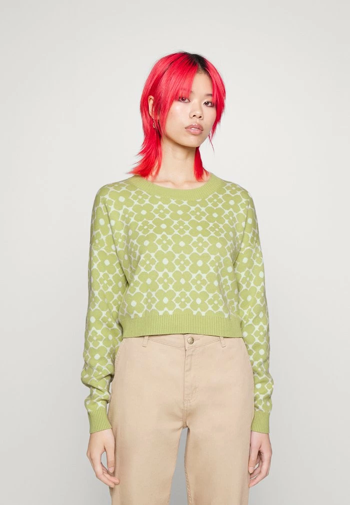 Flash Sale โ๏ธ Hollister Co. EASY CREW PATTERN CHAIN - Jumper - Green ๐