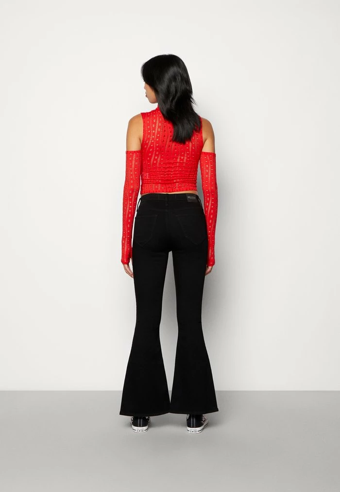 Cheapest ๐ Hollister Co. High Rise Front Slit Flare - Bootcut ๐ Jeans - Black โค๏ธ - Image 3