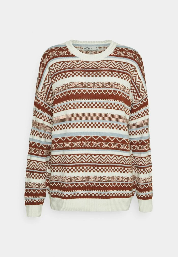 Wholesale ๐คฉ Hollister Co. PREVIEW OVERSIZED PATTERN - Jumper - White Ground Fair Isle ๐ - Image 5