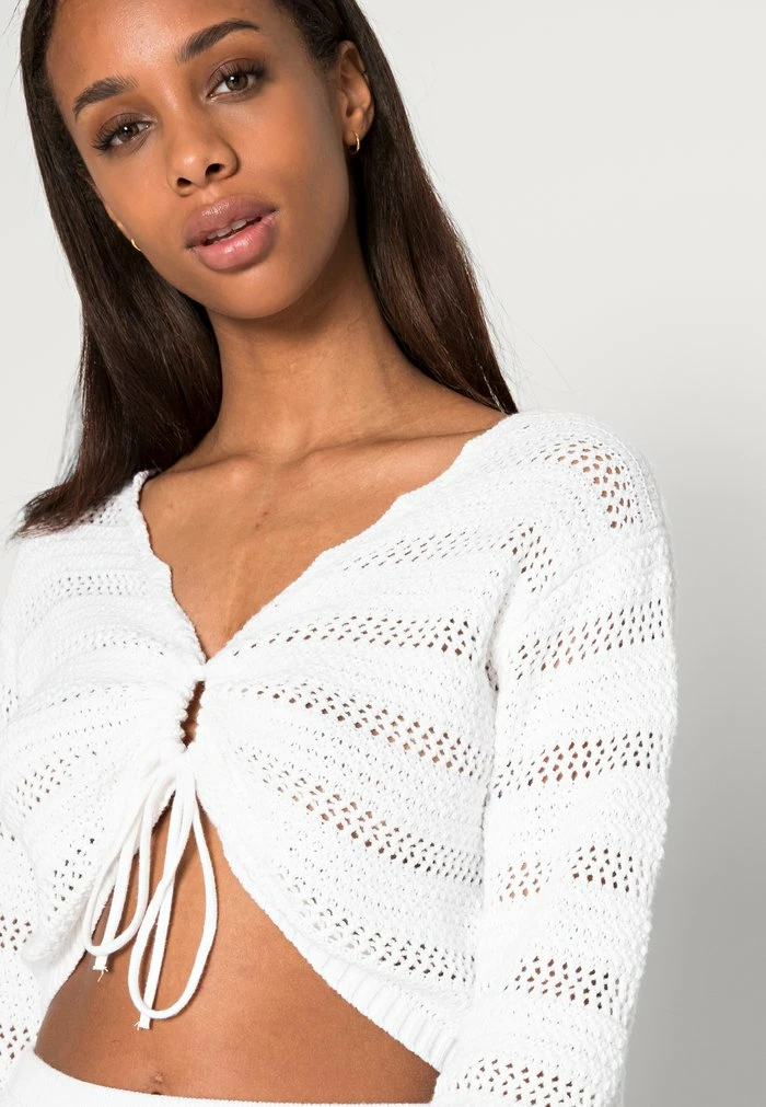 New ???? Hollister Co. CROCHET TIE FRONT - Jumper - White ⭐ - Image 5