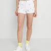 Buy 🤩 Hollister Co. CLEAN DAISY ROLL - Denim Shorts - White 🎁