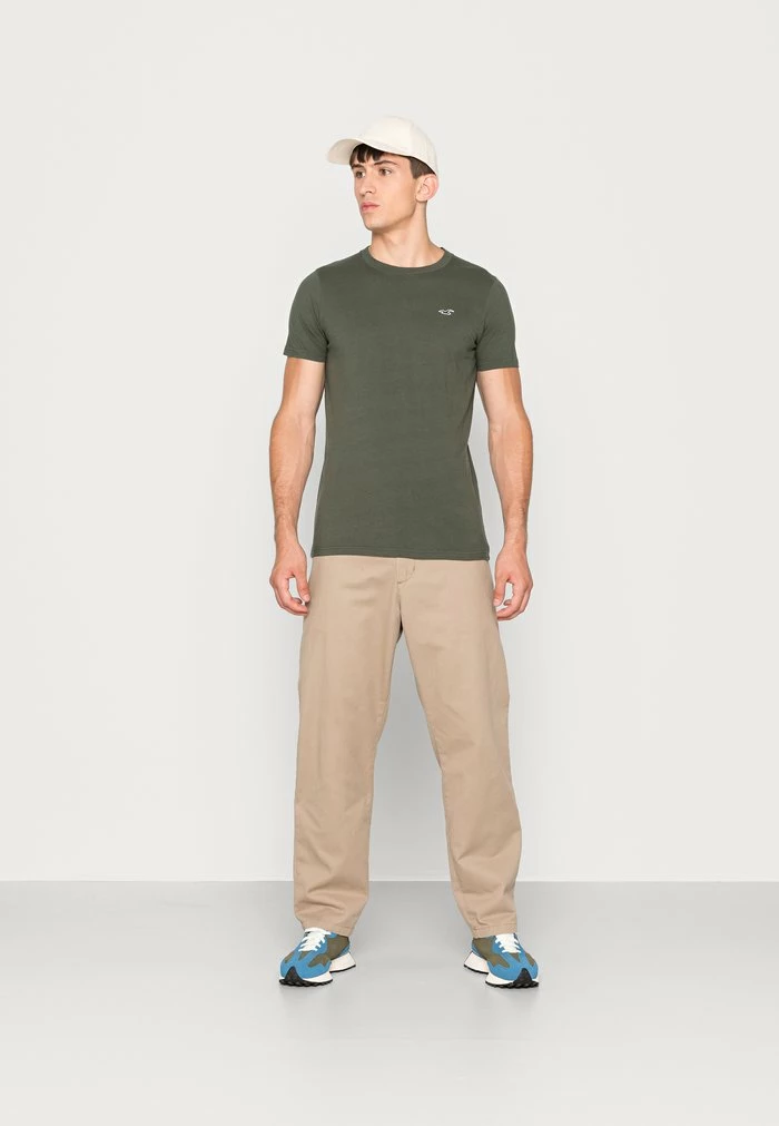 Buy 😉 Hollister Co. MUSCLE FIT CREW 3PACK - Basic T-shirt - Grey/green/navy 😀