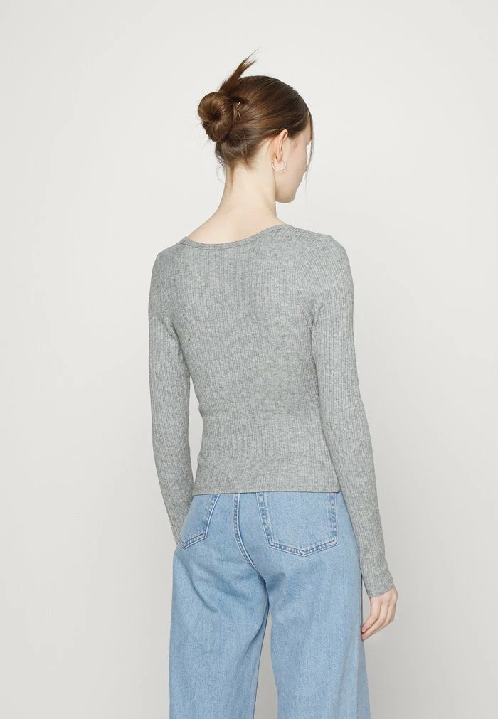 Discount 🔔 Hollister Co. ICON COZY HENLEY - Long Sleeved Top - Grey 👏 - Image 3