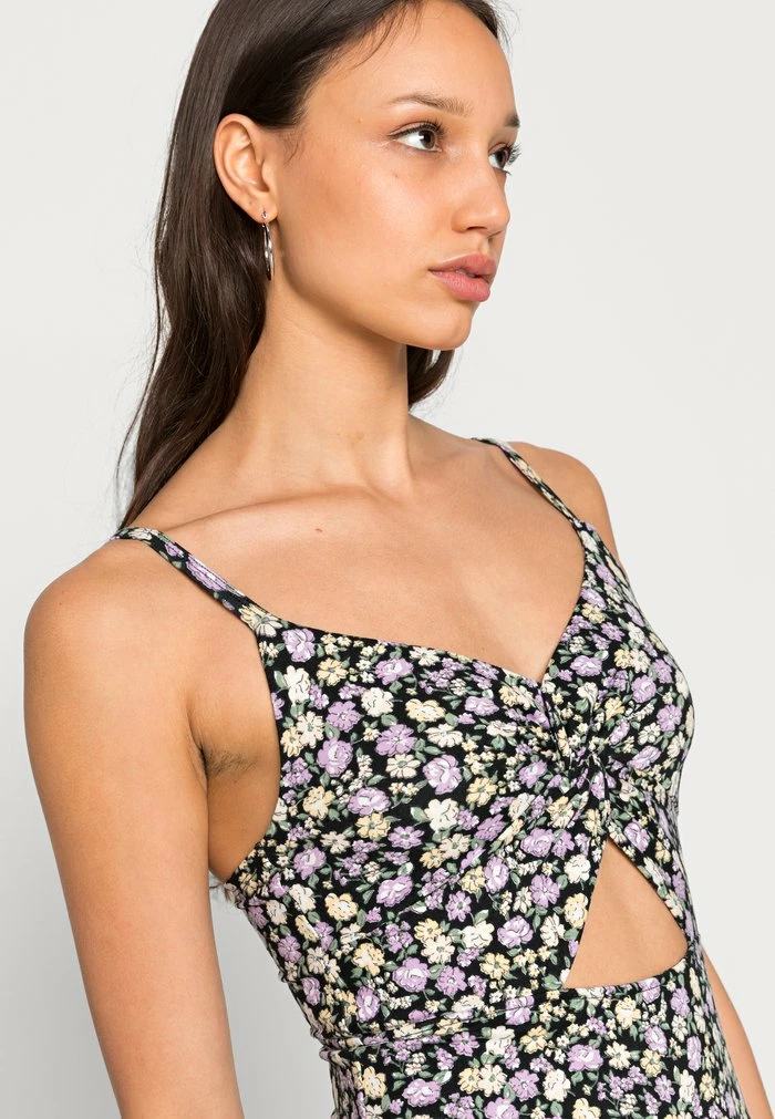 Buy 🎁 Hollister Co. CHAIN MIDI 👗 DRESS - Jersey 👗 DRESS - Black ⌛ - Image 5