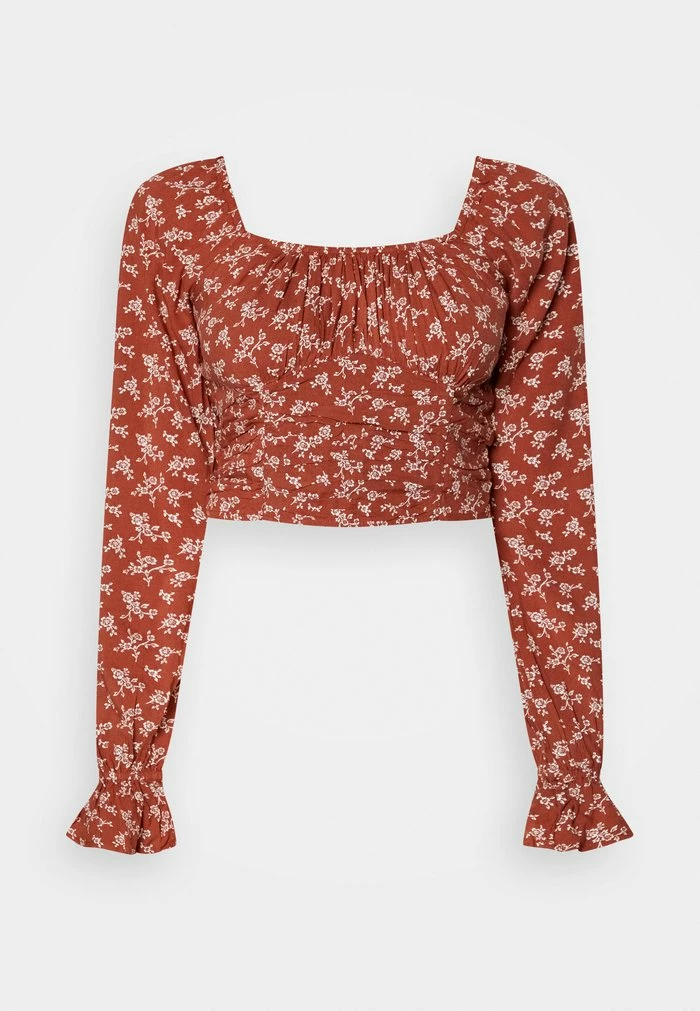 Best Sale 🥰 Hollister Co. SLEEVE INTEREST - Long Sleeved Top - Burg 🤩 - Image 5