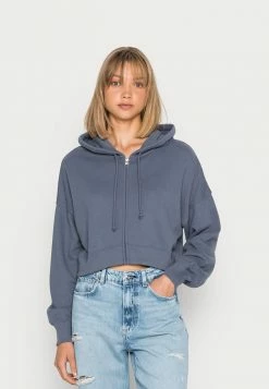 Wholesale ✔️ Hollister Co. EASY CROPPED - Zip-up Sweatshirt - Grisaille 🎉