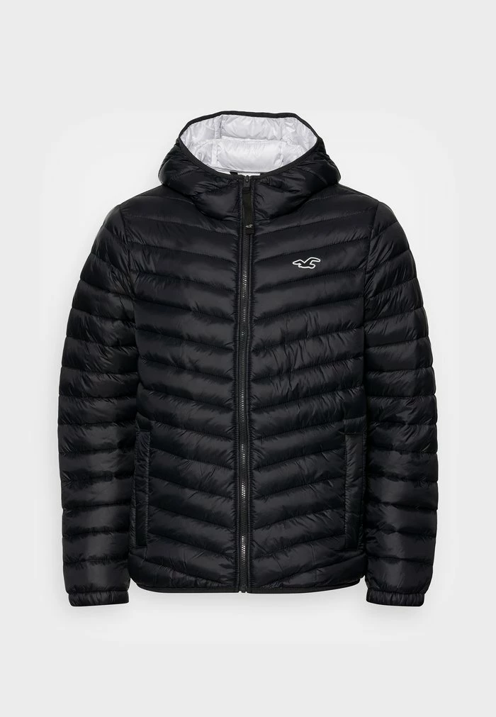 Best deal ๐ Hollister Co. ICON NARROW CHANNEL HOOD CHAIN - Light Jacket - Black โญ