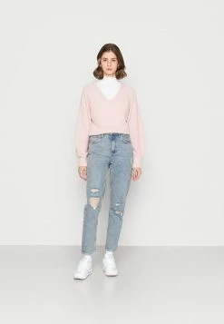 Outlet ๐ฏ Hollister Co. COZY EYELASH 2er PACK - Long Sleeved Top - White / Pale Mauve ๐งจ