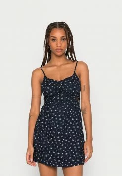 Top 10 ๐ Hollister Co. WOVEN SIDE CUTOUT ๐ DRESS - Day ๐ DRESS - Navy Floral ๐คฉ
