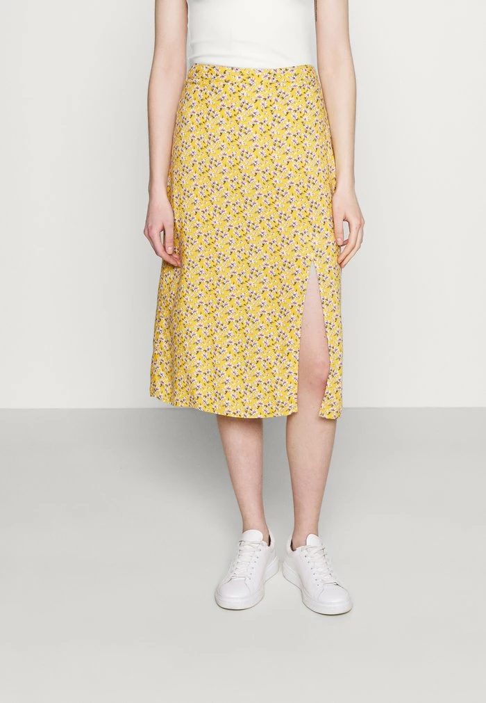 Top 10 🌟 Hollister Co. SLIP MIDI 👗 SKIRT - A-line 👗 SKIRT - Yellow Floral 😍