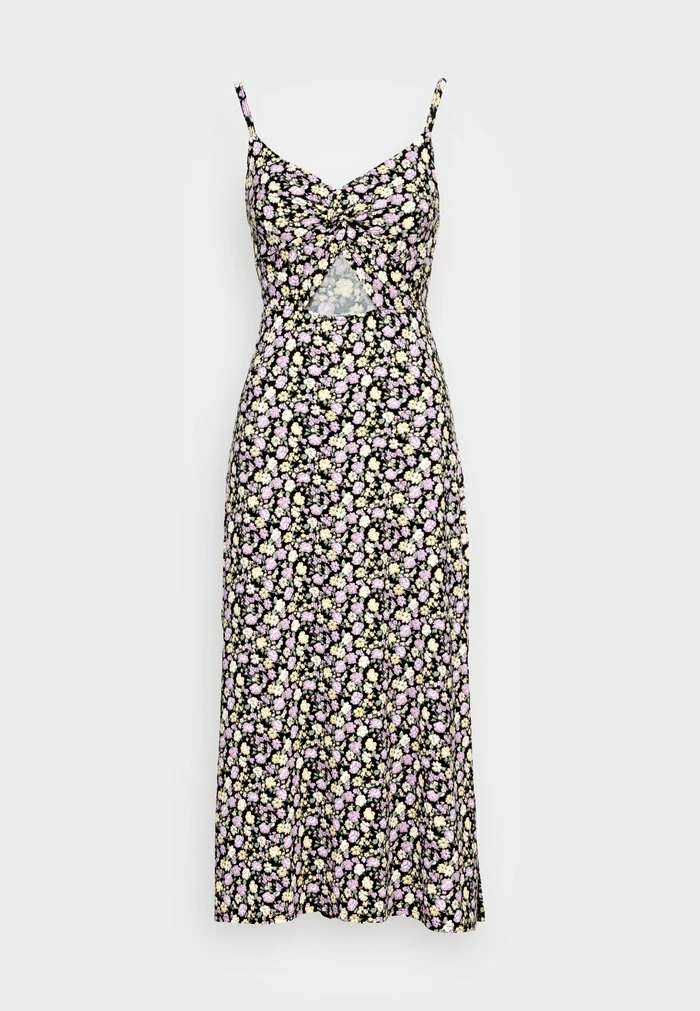 Buy 🎁 Hollister Co. CHAIN MIDI 👗 DRESS - Jersey 👗 DRESS - Black ⌛ - Image 4