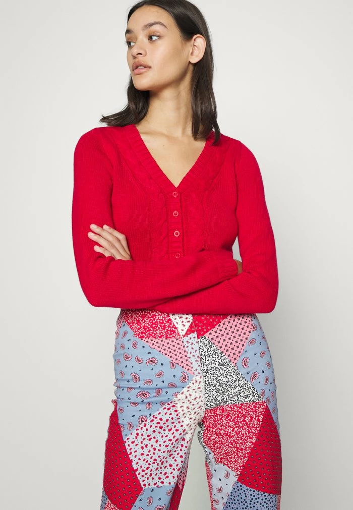 Cheapest 😀 Hollister Co. CROP CARDI - Cardigan - Jester Red 💯 - Image 4