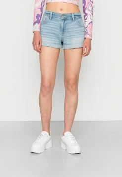 Best reviews of 🥰 Hollister Co. BAGGY MEDIUM CLEAN DOUBLE ROLL - Denim Shorts - Med Clean 🎉